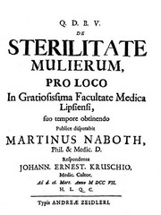 Martin Naboth, title page of De Sterelitate Mulierum 