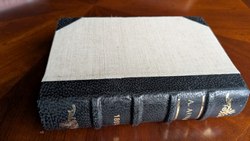 Final cover with made with leather and linen book cloth