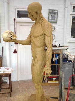 Sculpting the monument in Richard Neave’s studio