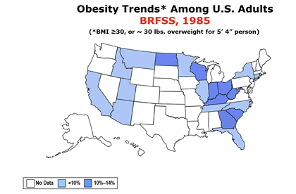 USA Obesity Trends 1985-2010
